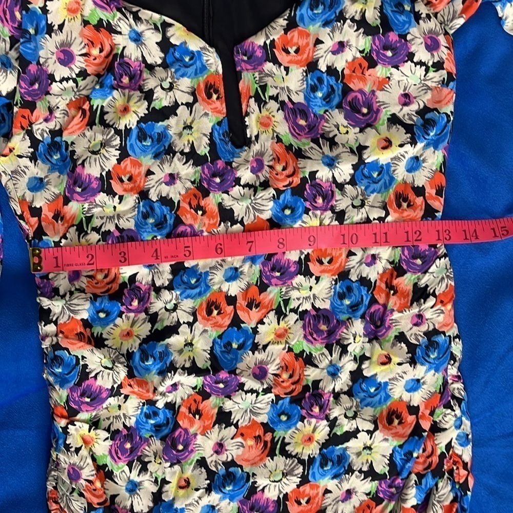 ⭐️ NWOT- Zara floral print long-sleeve mini dress- size XS - Picture 10 of 11